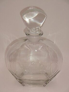 Vintage 1970s Luigi Bormioli Light & Music Crystal Decanter Etched Mallard Duck